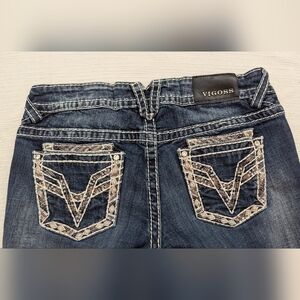 Vigoss The Dublin Capri Home Made Cut off Short Jean Size 9/10